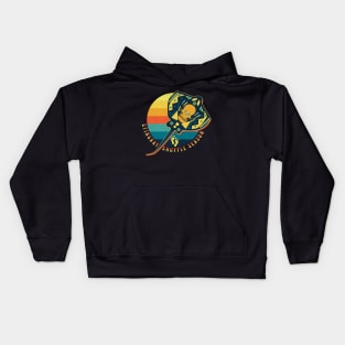 Stingray Shuffle Season Ocean Life Marine Life Retro Vintage Kids Hoodie